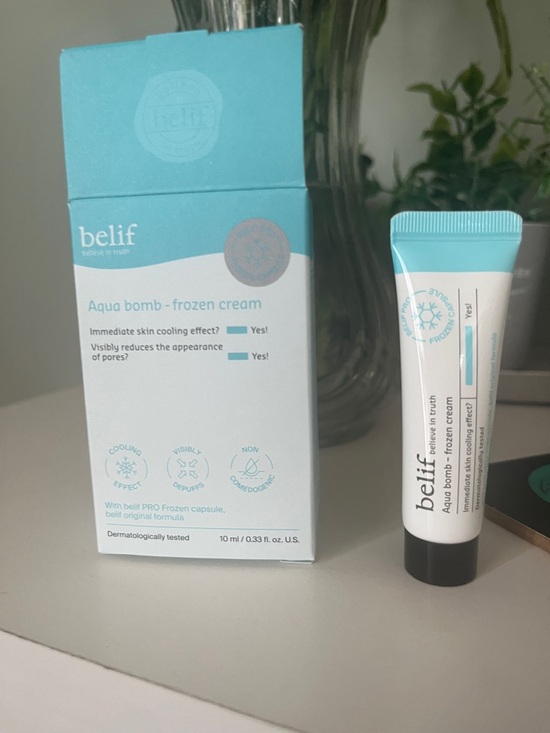 belif Other - belif Aqua Bomb Frozen Cream - Hydrating Cooling Face Serum (White & Teal)